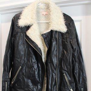 Cozy Faux-Leather Jacket/Coat
